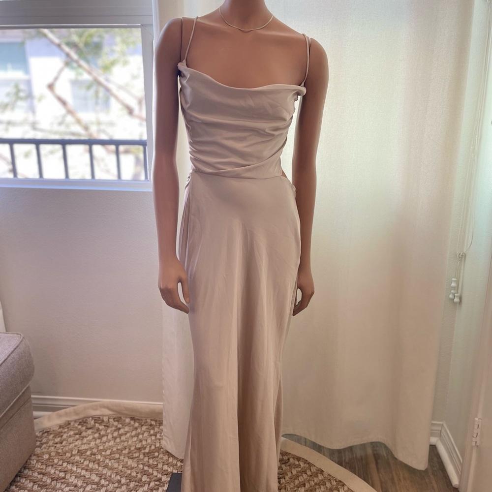 Elegant Cream Maxi Dress by Better Me